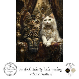 Dekoupage Luxuriöse Tabby & White Katzen Seidenpapier