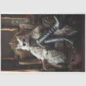 Dekoupage Luxurious Dressed Cat Seidenpapier (Vorderseite)