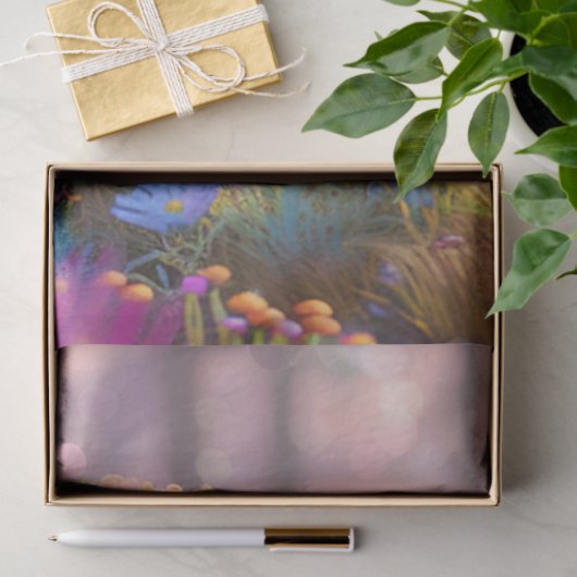 Dekoupage Magical Garden Pink Mushrooms Seidenpapier (Geschenk)