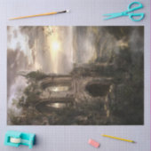 Dekoupage Magical Scene Ruinen bei Sonnenaufgang Seidenpapier (Basteln)