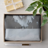 Dekoupage Majestic White Bison in Snow Seidenpapier (Geschenk)