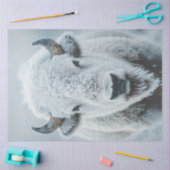Dekoupage Majestic White Bison in Snow Seidenpapier (Basteln)