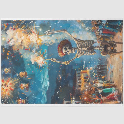 Dekoupage Mexican Celebration Fireworks Seidenpapier (Vorderseite)