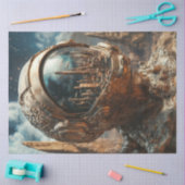 Dekoupage Moon Scene Astronaut City Reflection Seidenpapier (Basteln)