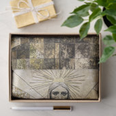 Dekoupage Mosaic Christ the Redeemer Statue Brasil Seidenpapier (Geschenk)