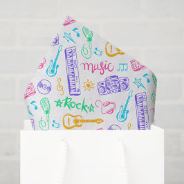 Dekoupage Music Geburtstagsfeier Seidenpapier