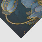 Dekoupage mystical Blue Poppies Seidenpapier (Detail)