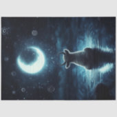 Dekoupage Mystical Highland Starring am Mond Seidenpapier (Vorderseite)