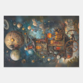 Dekoupage Mystical Hot Air Ballonfahrt Geschenkpapier Set (Vorderseite 3)