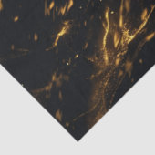 Dekoupage Mystical Pitch Black Lion mit Gold Seidenpapier (Ausschnitt)