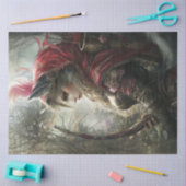 Dekoupage Mystical Women Robin Hood Bow Arrows Seidenpapier (Basteln)