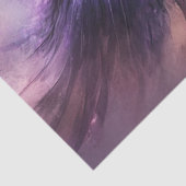 Dekoupage Mythical Bird Dark Lila Black Feathers Seidenpapier (Ausschnitt)