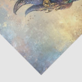 Dekoupage Mythical Griffon Bird Purples Blue Gold Seidenpapier (Ausschnitt)