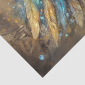 Dekoupage Mythical Griffon Wolf-Bird Gold Inlay Seidenpapier (Ausschnitt)