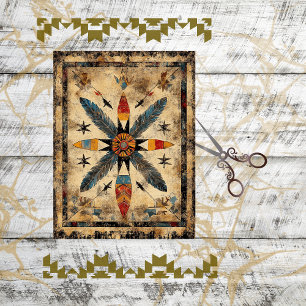 Dekoupage Native American Symmetric Design Seidenpapier