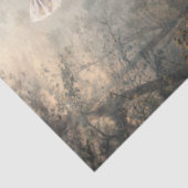 Dekoupage Neugieriges Mädchen Weiße Hasentaschenuh Seidenpapier (Ausschnitt)