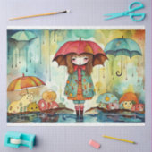 Dekoupage niedlich Paper Doll Girl Seidenpapier (Basteln)