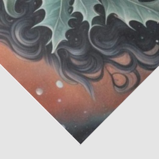 Dekoupage of African American Christmas Goddess Seidenpapier (Ausschnitt)