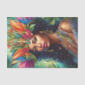 Dekoupage of African American Mother Nature Seidenpapier (Vorderseite)