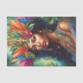 Dekoupage of African American Mother Nature Seidenpapier