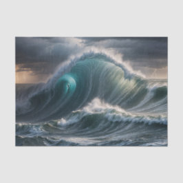 Dekoupage of Wild Wave Ocean Nautical Seidenpapier