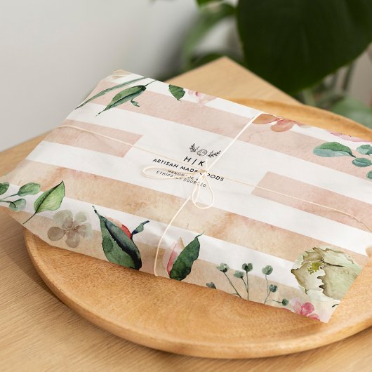 Dekoupage Ökologisch Handmade Branding Logo Seidenpapier