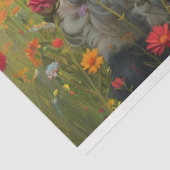 Dekoupage Oster Blume Schwarz Faced Sheep Field Seidenpapier (Ausschnitt)