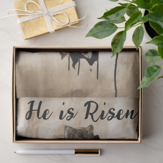 Dekoupage Oster Rustikale Kreuzigung Seidenpapier (Geschenk)