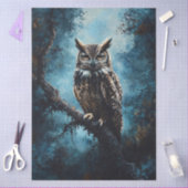 Dekoupage Owl auf Baumzweig Seidenpapier (Basteln)