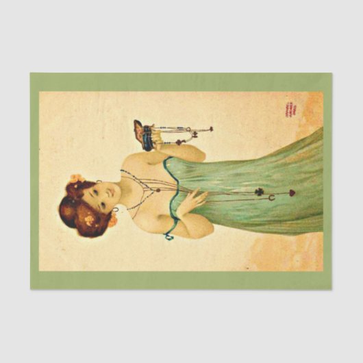 Dekoupage Paper 10"x15" - Raphael Kirchner 10 Seidenpapier (Vorderseite)
