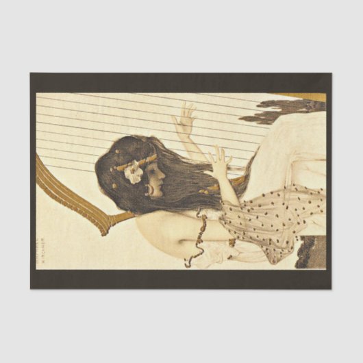 Dekoupage Paper 10"x15" - Raphael Kirchner 16 Seidenpapier (Vorderseite)