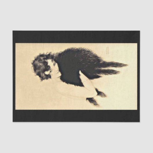 Dekoupage Paper 10"x15" - Raphael Kirchner 26 Seidenpapier (Vorderseite)