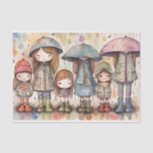 Dekoupage Paper Doll Girls