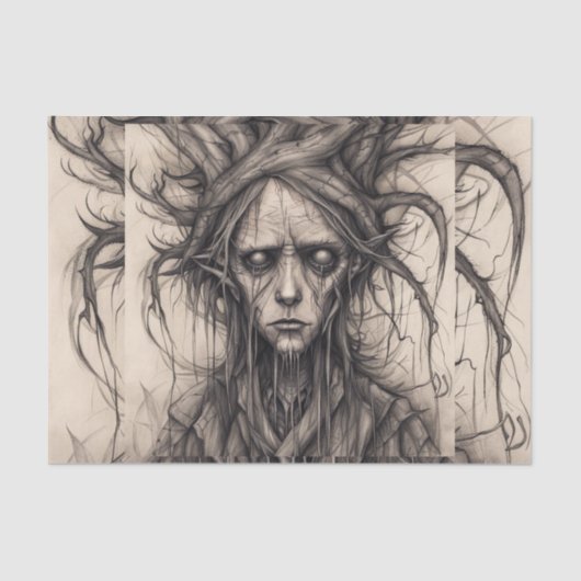 Dekoupage Paper von Wald-Mensch-Wäldern Seidenpapier (Vorderseite)