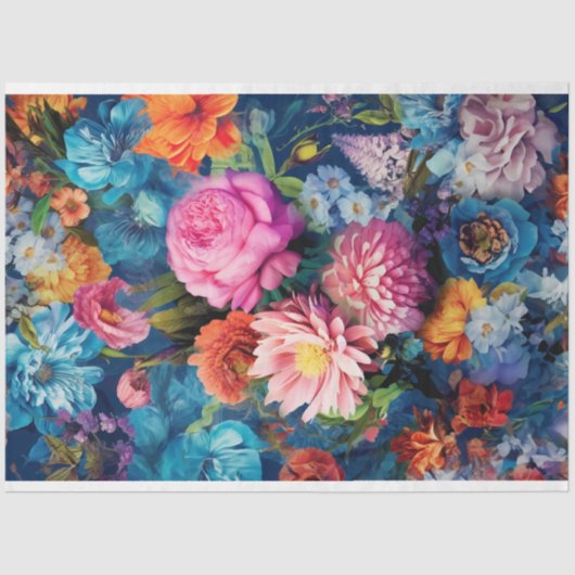 Dekoupage Paper, Wrappin The Language of Blume 1 Seidenpapier (Vorderseite)