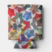 Dekoupage Patchwork Stars Muster Monogramm Dosenkühler (Rückseite)