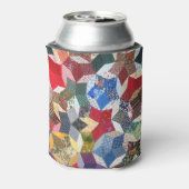 Dekoupage Patchwork Stars Muster Monogramm Dosenkühler (Kanne Rückseite)