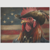 Dekoupage Patriotic Rooster Flag Seidenpapier (Vorderseite)