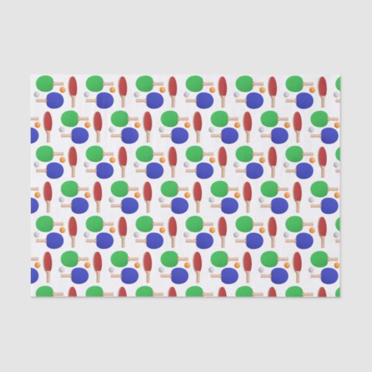 Dekoupage Ping Pong Tischtennis Geburtstagsparty Seidenpapier (Vorderseite)