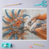 Dekoupage Portrait von Mardi Gras Queen Seidenpapier (Basteln)