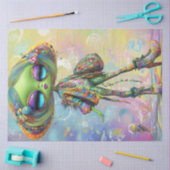 Dekoupage Psychedelic Fashion Girl Character Seidenpapier (Basteln)