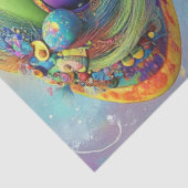 Dekoupage Psychedelic Fashion Girl Character Seidenpapier (Ausschnitt)