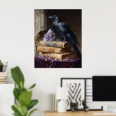 Dekoupage Rabe und Amethyst Gothic Poster (Heimbüro)