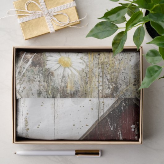 Dekoupage Red Barn Highland Blume Field Seidenpapier (Geschenk)