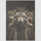 Dekoupage Royal Gothic Wolf Art Poster Seidenpapier (Vorderseite)