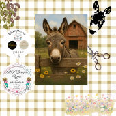 Dekoupage Rustic Donkey Farm Scene Seidenpapier