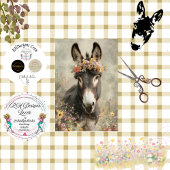 Dekoupage Rustic Donkey Landschaft Art Seidenpapier