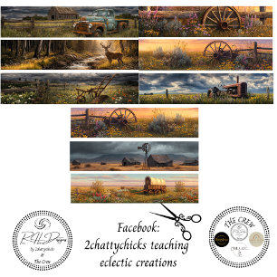 Dekoupage Rustikal 26x6 Handsäge Kunstpaneele Geschenkpapier Set