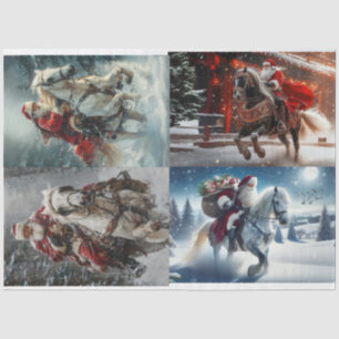 Dekoupage Santa Horse Galore Seidenpapier