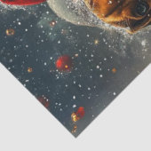 Dekoupage Santa und 2 Dackeln Sleigh Snowing Seidenpapier (Ausschnitt)